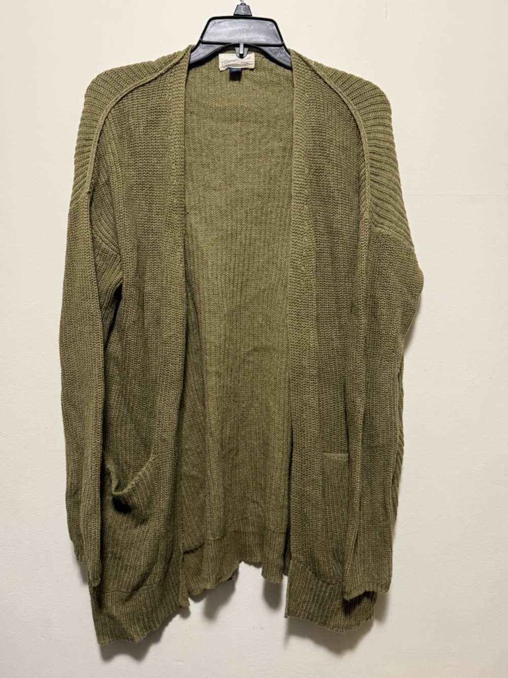 Universal Thread Olive Green Open Knit Cardigan w/ Pockets Women’s Small